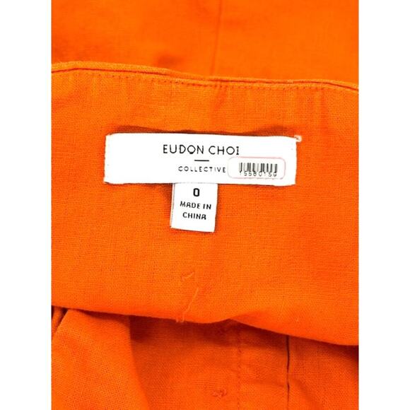 Eudon Choi Collective Orange High Waisted Pleated Pants – Size 0 - Picture 7 of 8